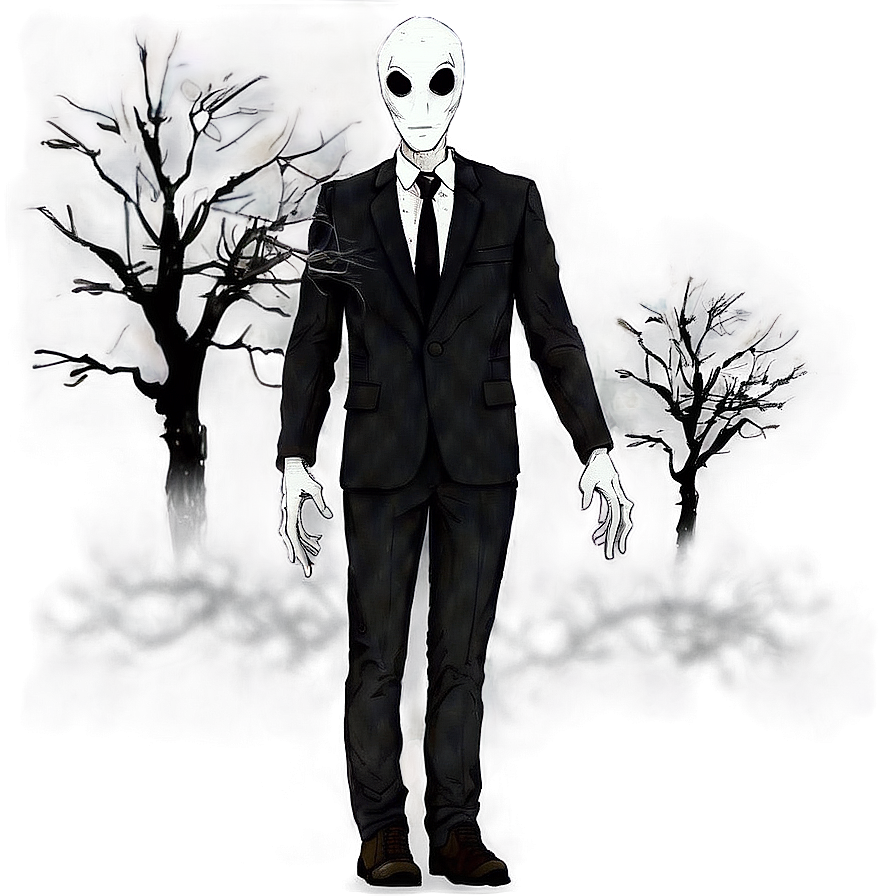 Slender Man In The Mist Png Edm30 PNG image