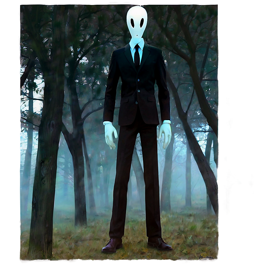 Slender Man In The Mist Png Sxu PNG image