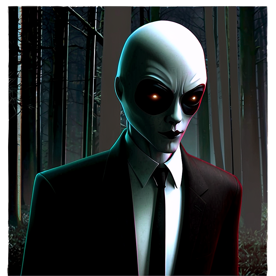 Slender Man Night Scene Png 80 PNG image