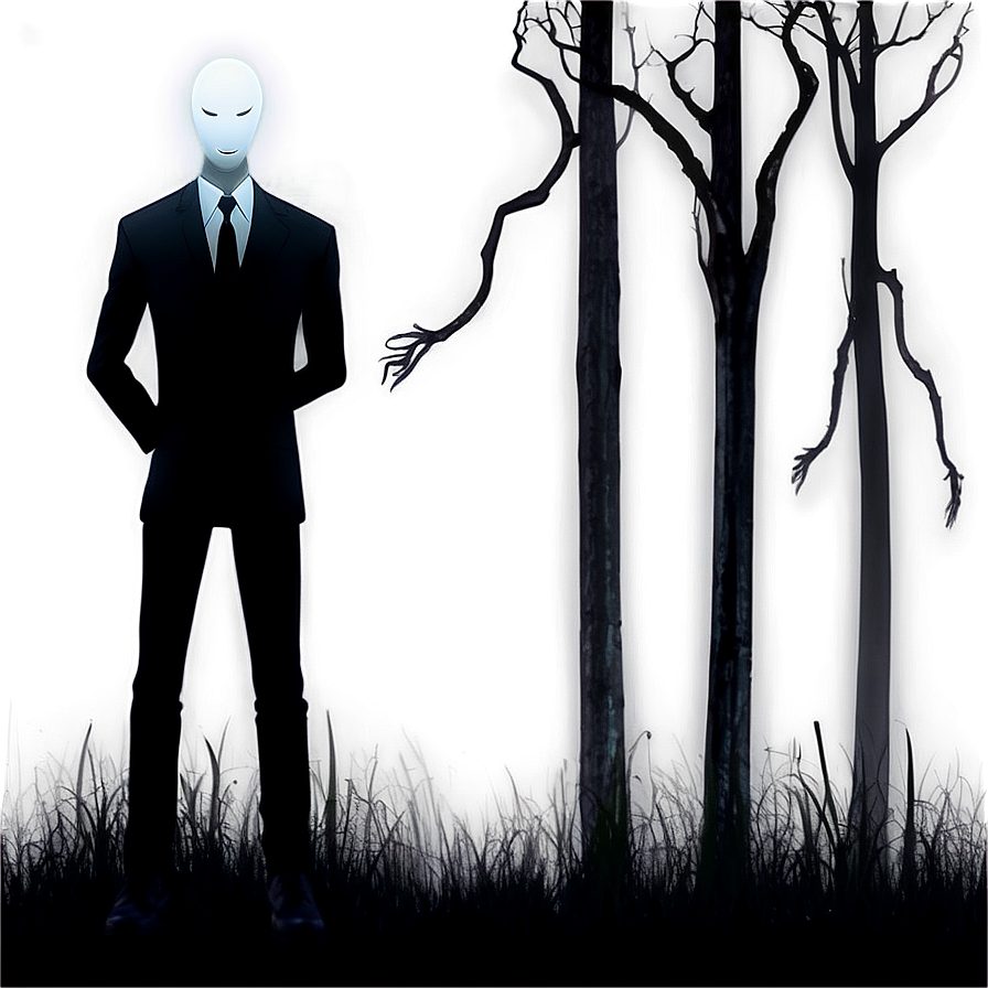 Slender Man Night Scene Png Vhw77 PNG image