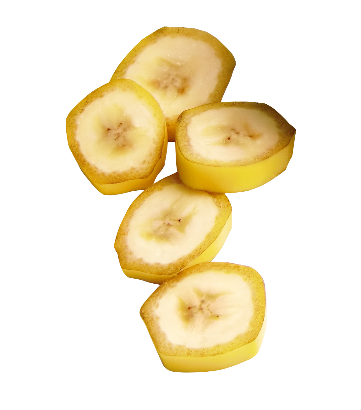 Sliced Banana Pieces PNG image