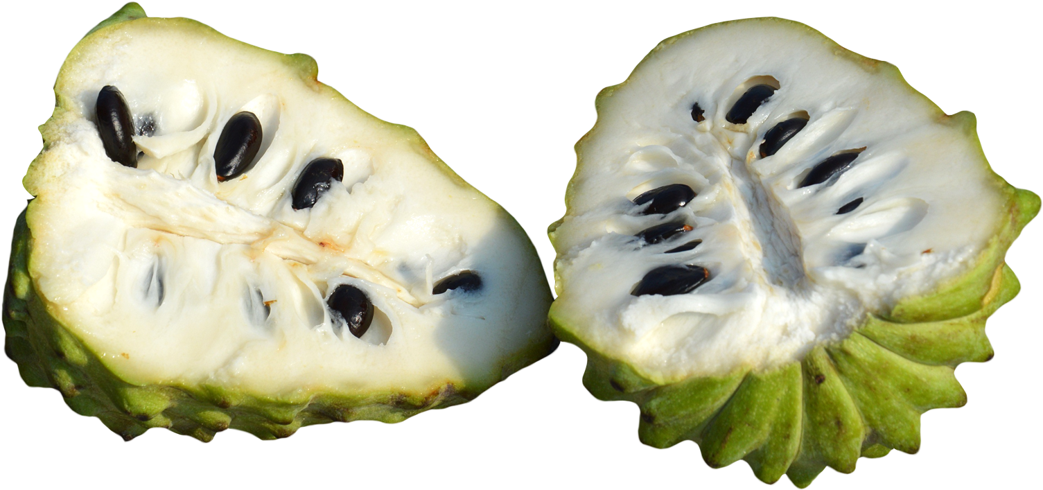 Sliced Custard Apple Fruit PNG image