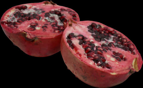 Sliced Pomegranate Fruit PNG image