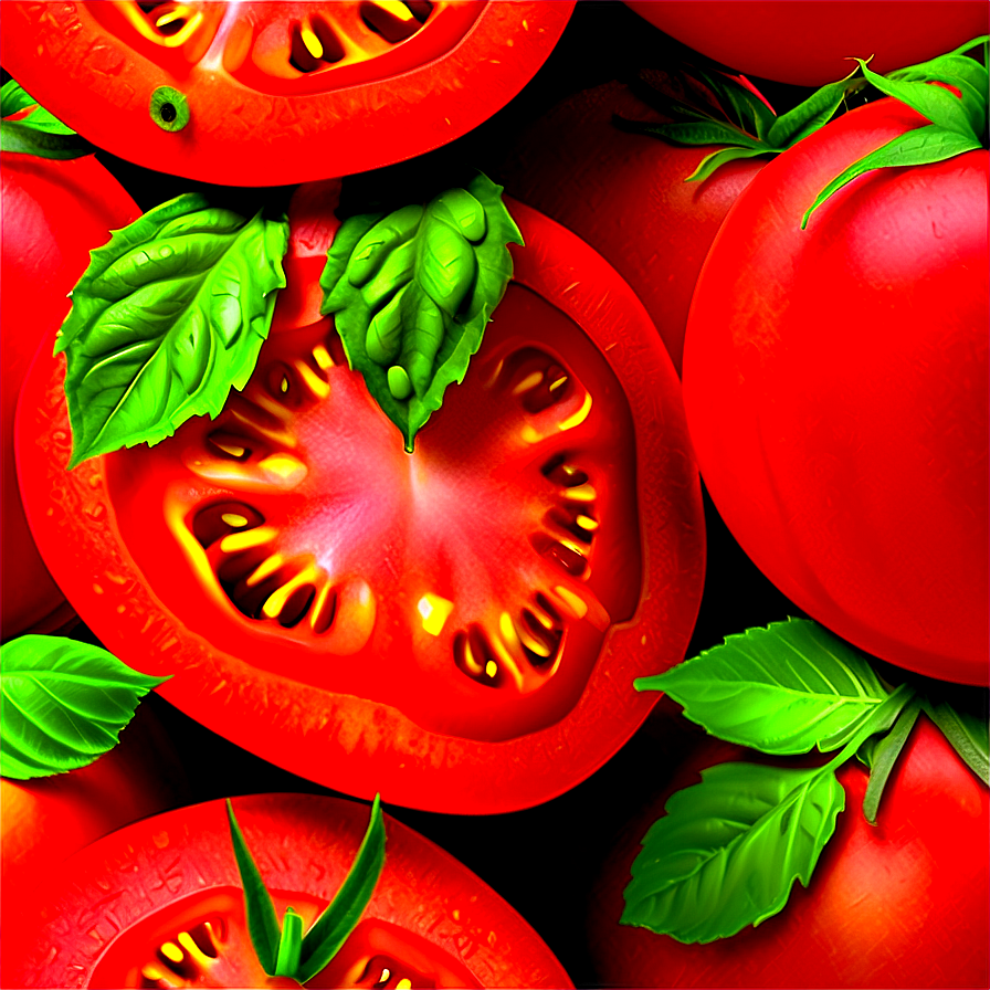 Sliced Tomatoes Top View Png 06212024 PNG image