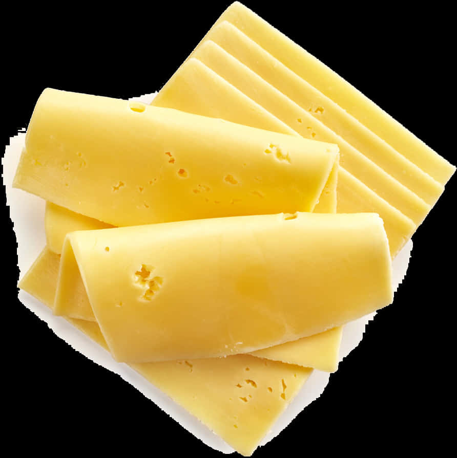Sliced Yellow Cheese Stacked PNG image