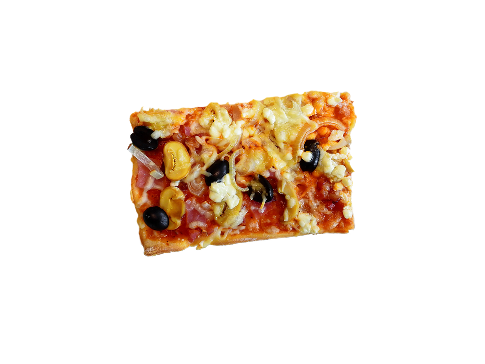 Sliceof Supreme Pizzaon Grey PNG image