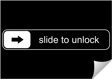 Slide To Unlock Interface Graphic PNG image