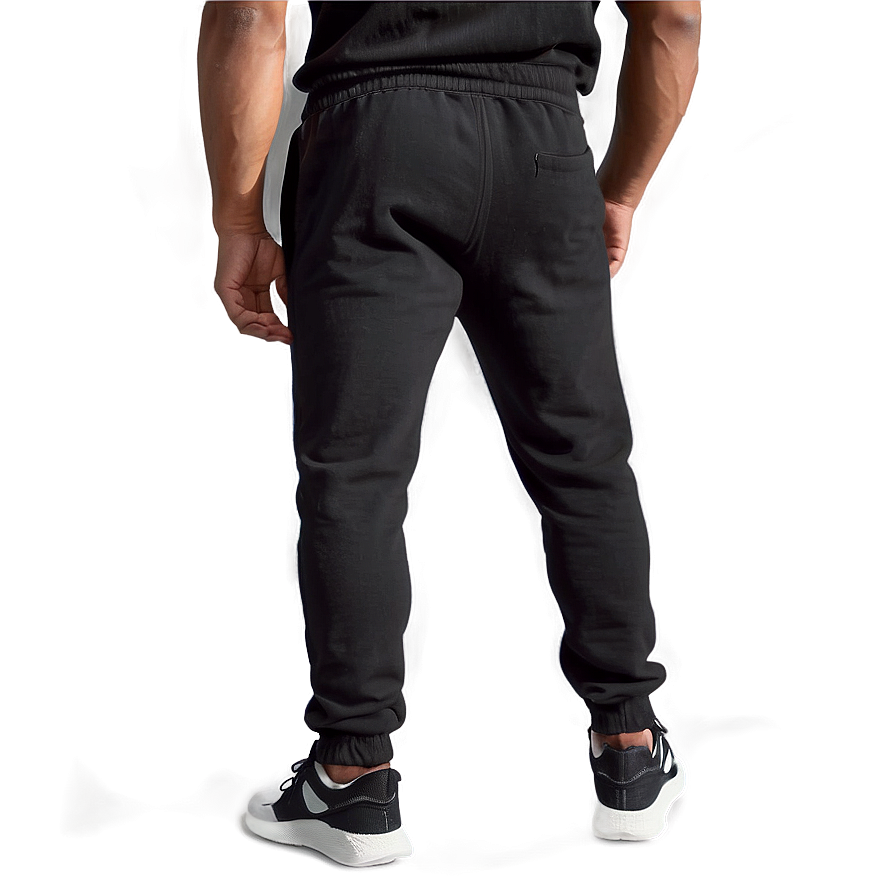 Slim Fit Black Sweatpants Png 06132024 PNG image