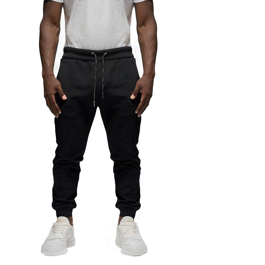 Slim Fit Black Sweatpants Png Ksi31 PNG image