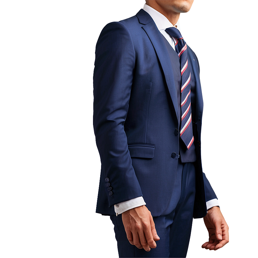 Slim Fit Suit And Solid Tie Png Wiv66 PNG image