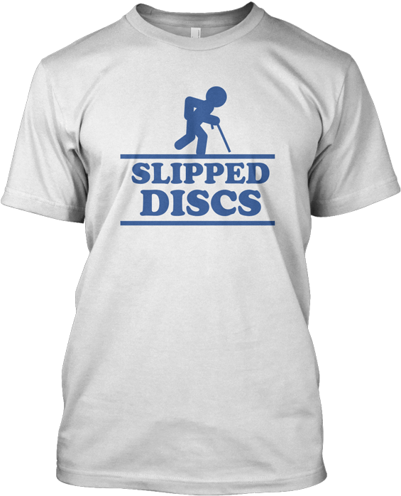 Slipped Discs Funny T Shirt Design PNG image