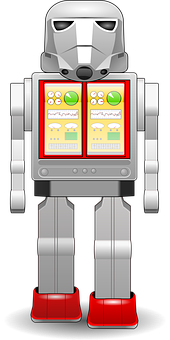 Slot Machine Chest Robot PNG image