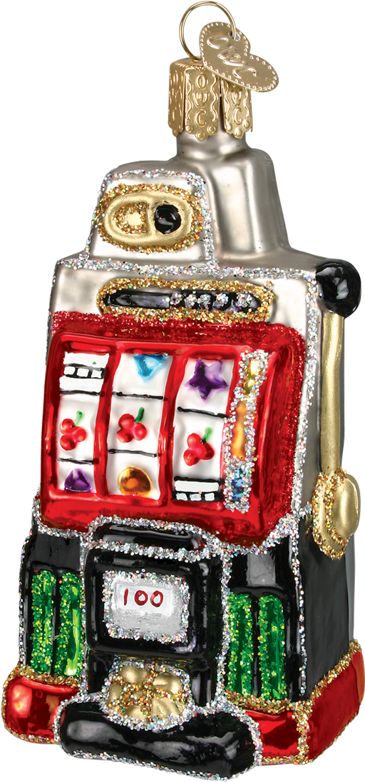 Slot Machine Christmas Ornament PNG image