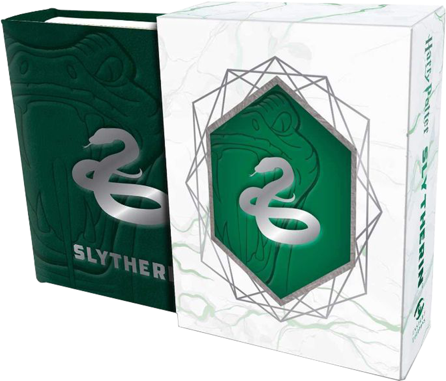 Slytherin House Crest Book Design PNG image