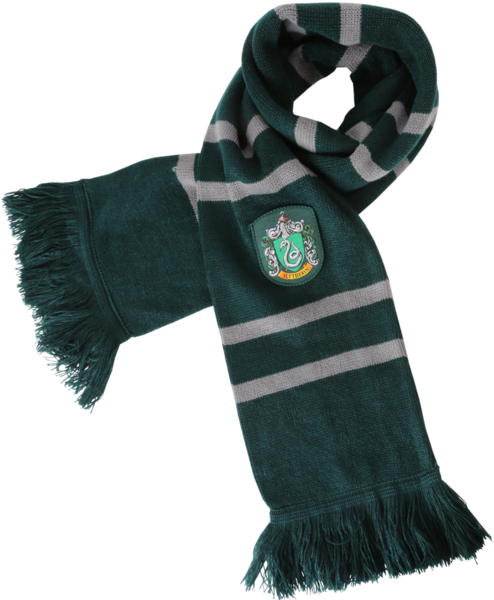 Slytherin House Scarfwith Crest PNG image