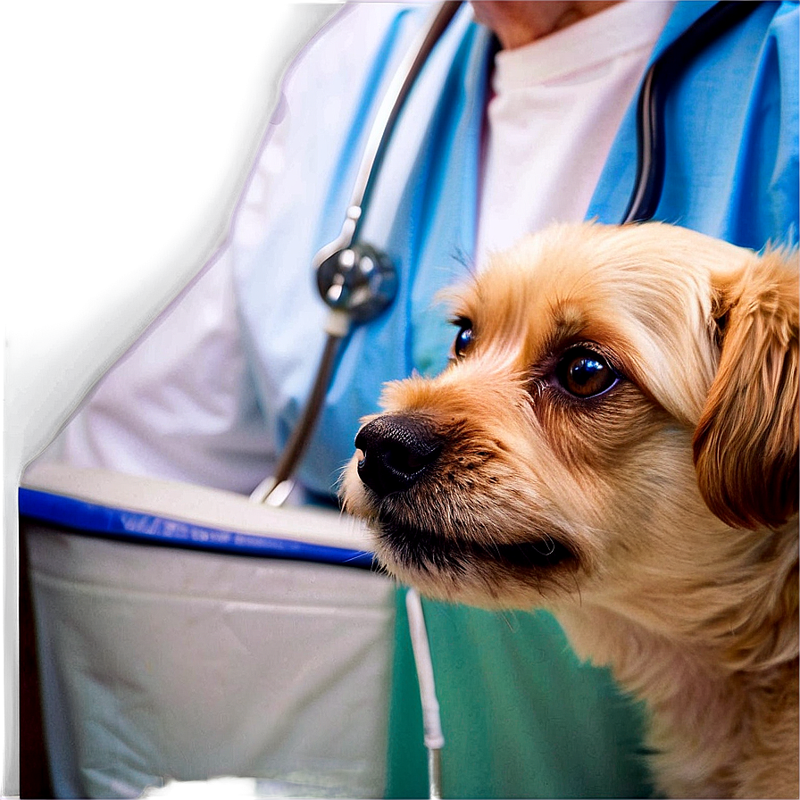 Small Dog At Vet Clinic Png 06252024 PNG image