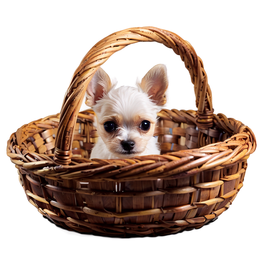 Small Dog In Basket Png Fml91 PNG image