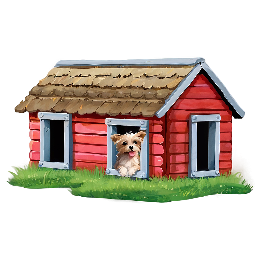 Small Dog In Doghouse Png 7 PNG image