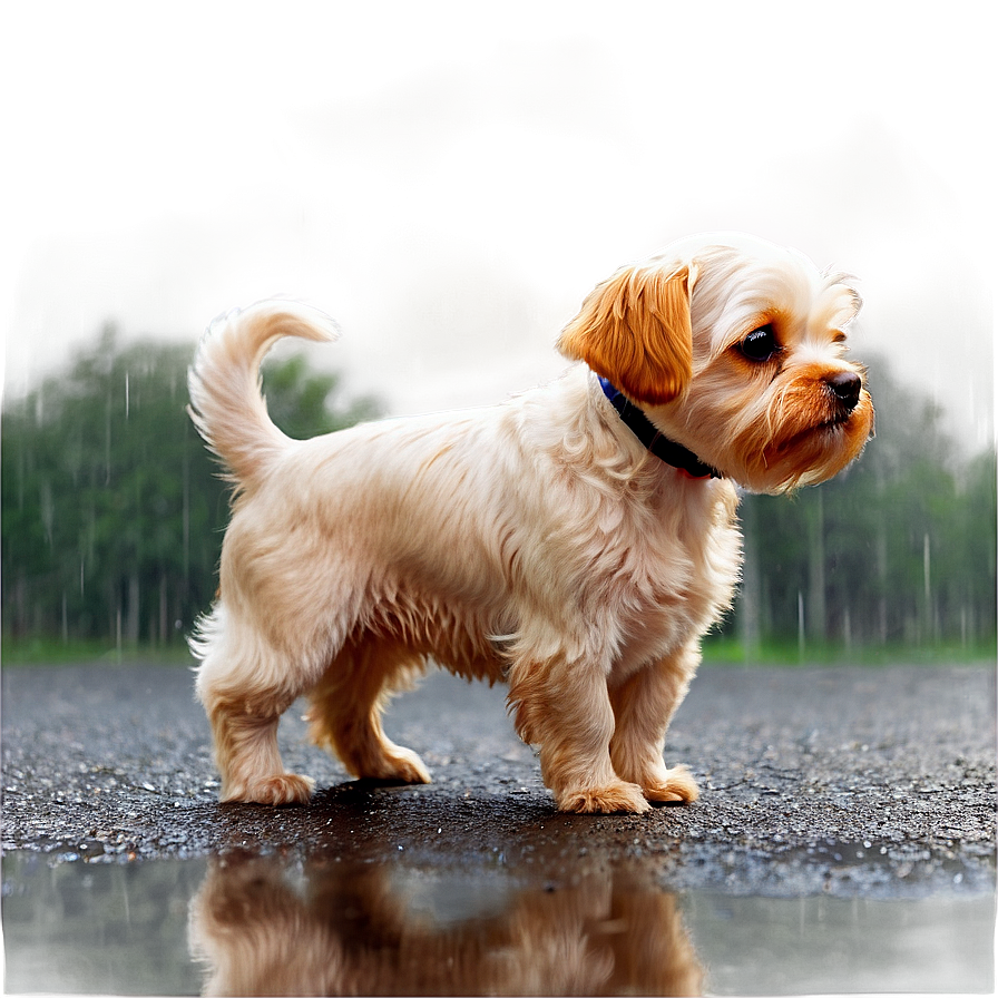 Small Dog In The Rain Png 06252024 PNG image