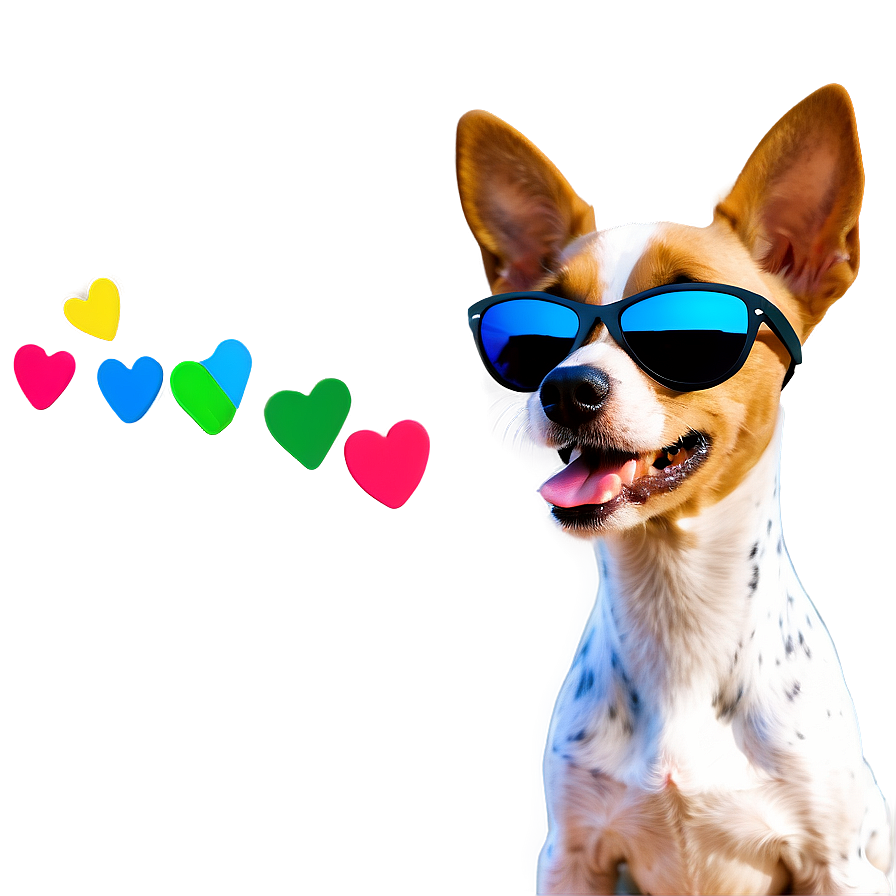 Small Dog Wearing Sunglasses Png Vrc79 PNG image