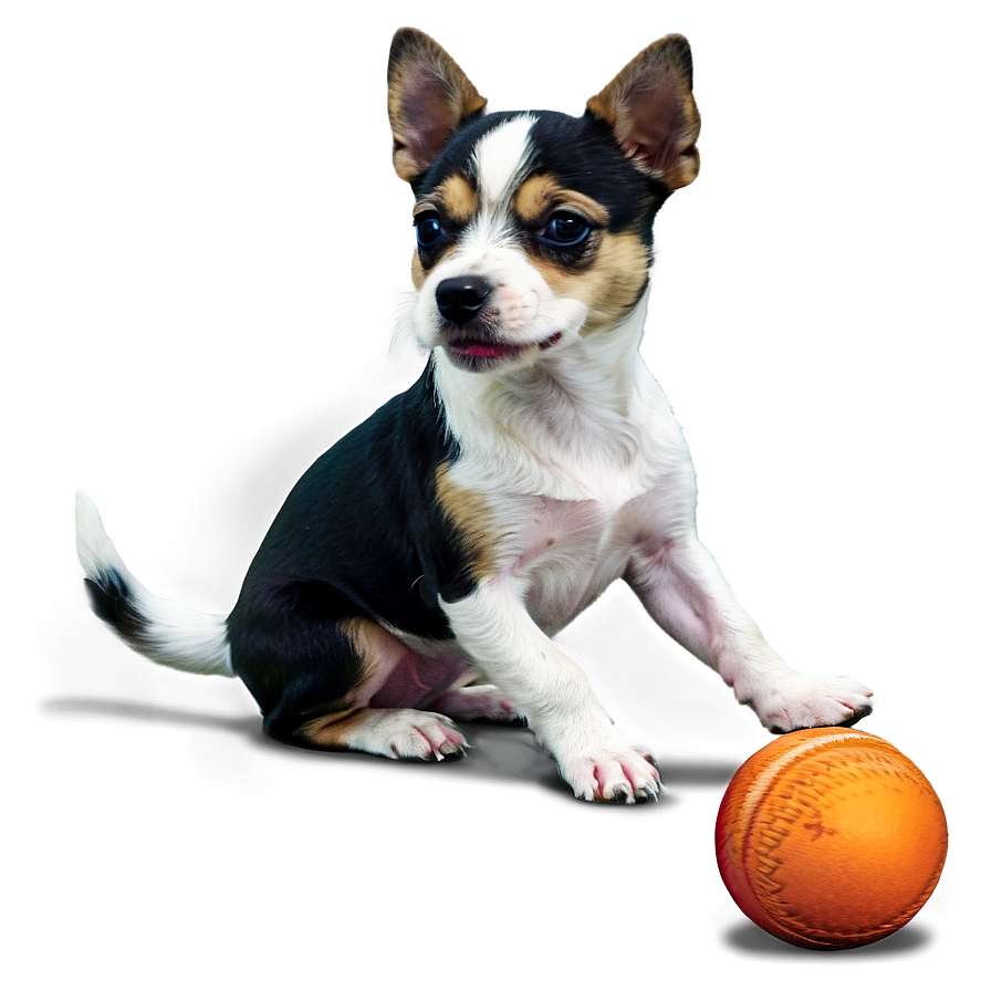 Small Dog With A Ball Png 49 PNG image