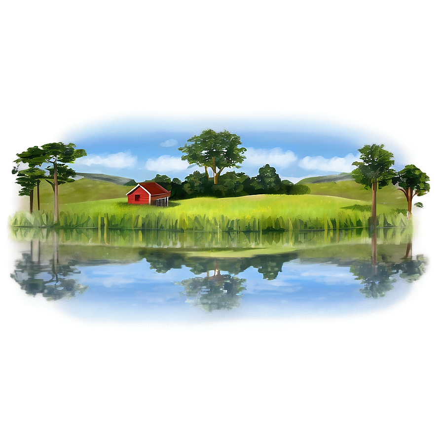 Small Farm Pond Png Cxd PNG image