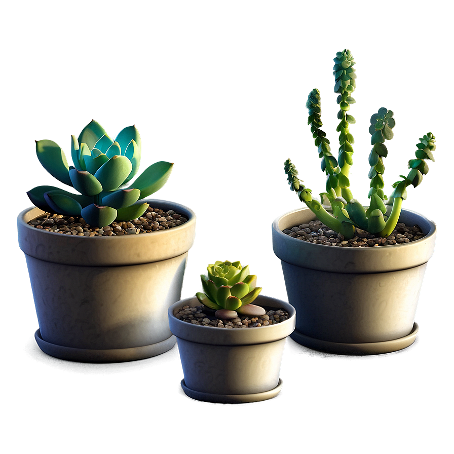 Small Potted Succulents Png 72 PNG image