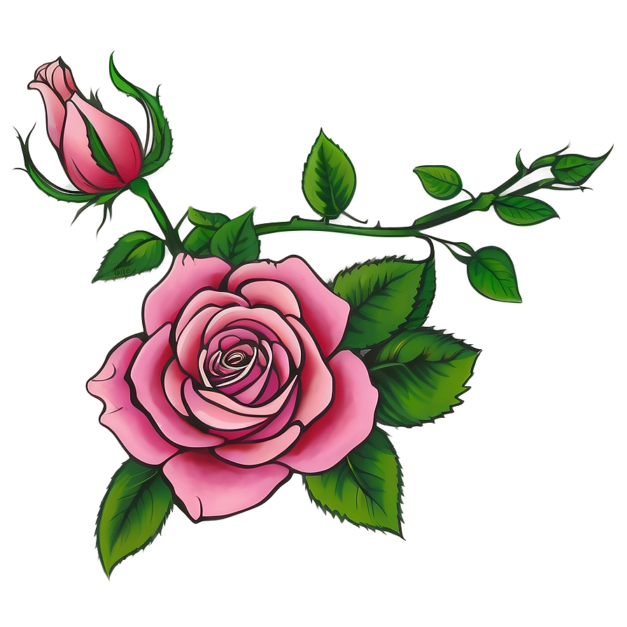 Small Rose Tattoo Idea Png Npb PNG image