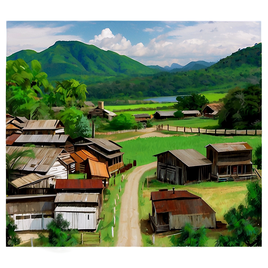 Small Town Scenery Png Neo34 PNG image