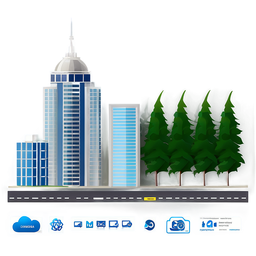 Smart City Technology Layout Png 35 PNG image