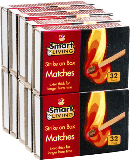 Smart Living Strikeon Box Matches Pack PNG image