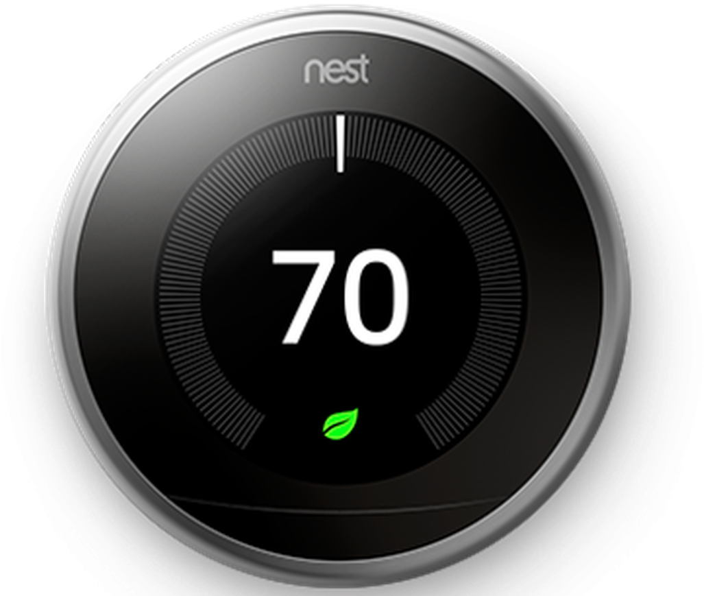 Smart Thermostat Displaying70 Degrees PNG image