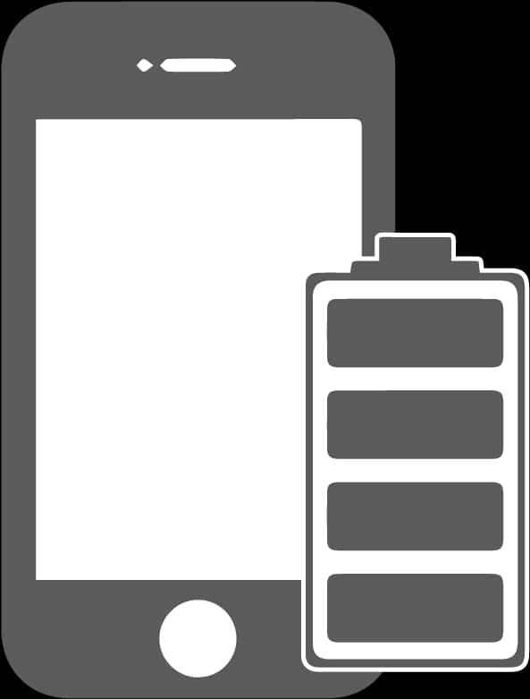 Smartphone Battery Icon Graphic PNG image