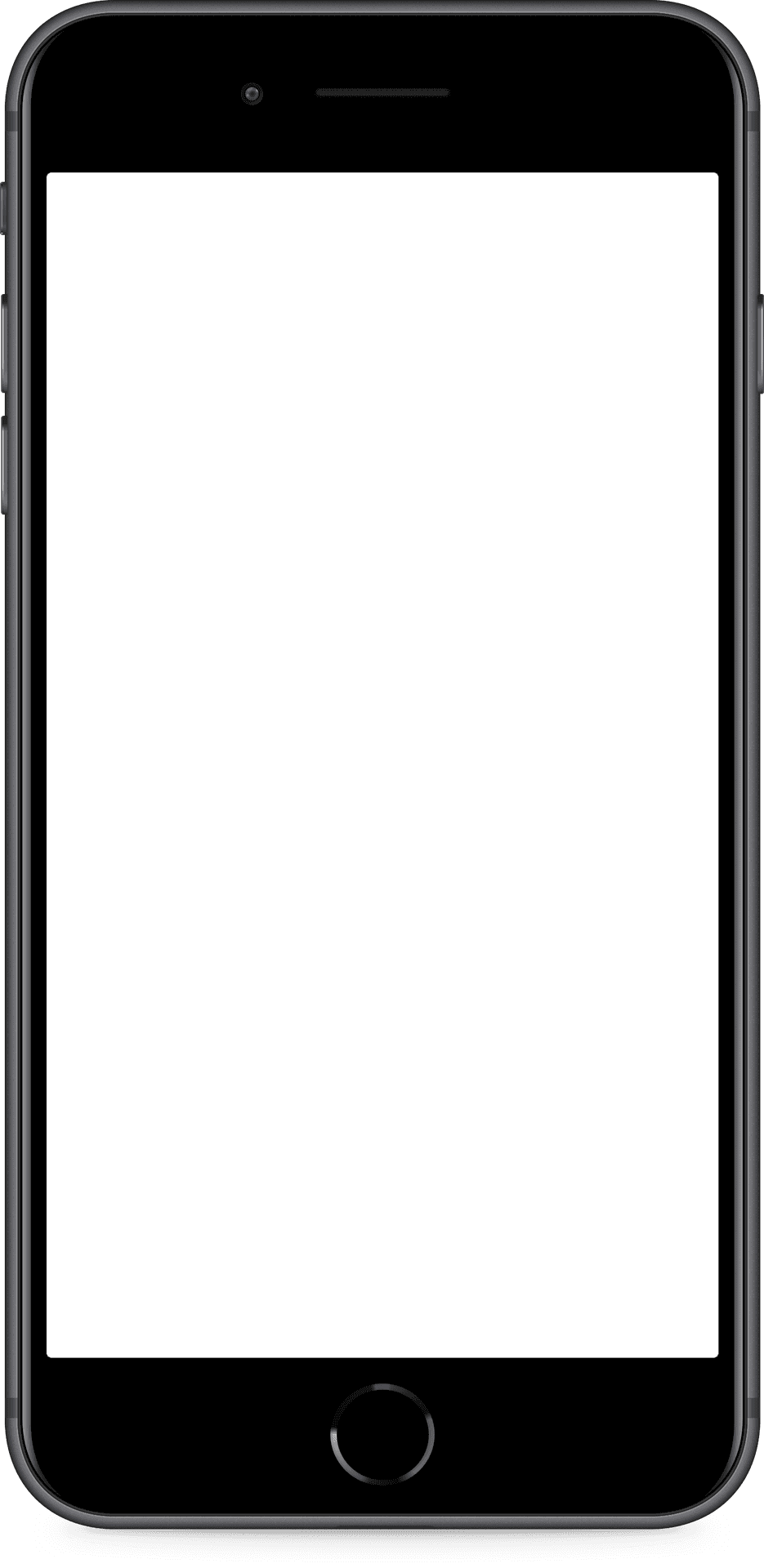 Smartphone_ Black_ Front_ View PNG image