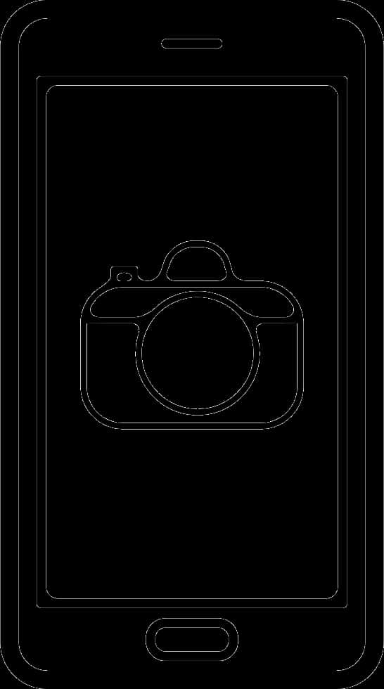 Smartphone Camera Icon Outline PNG image