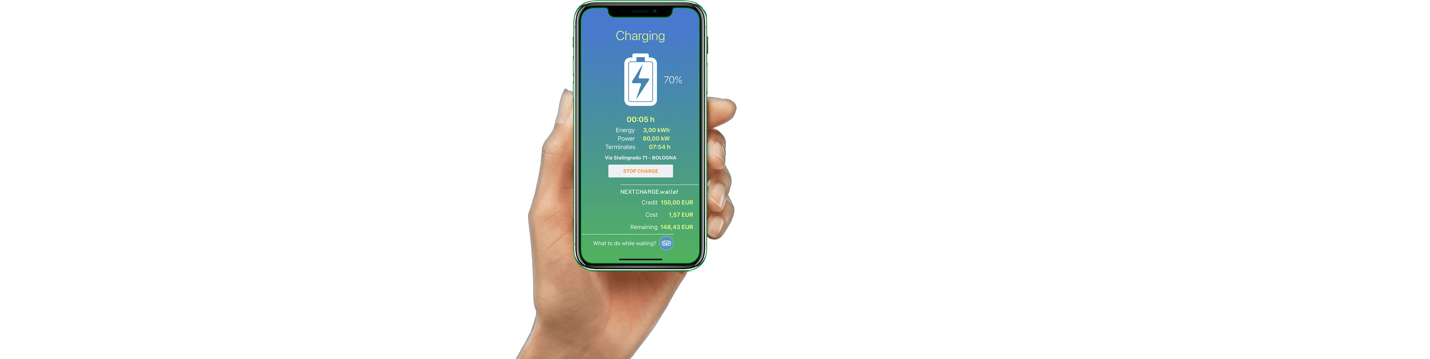 Smartphone Charging Status Display PNG image