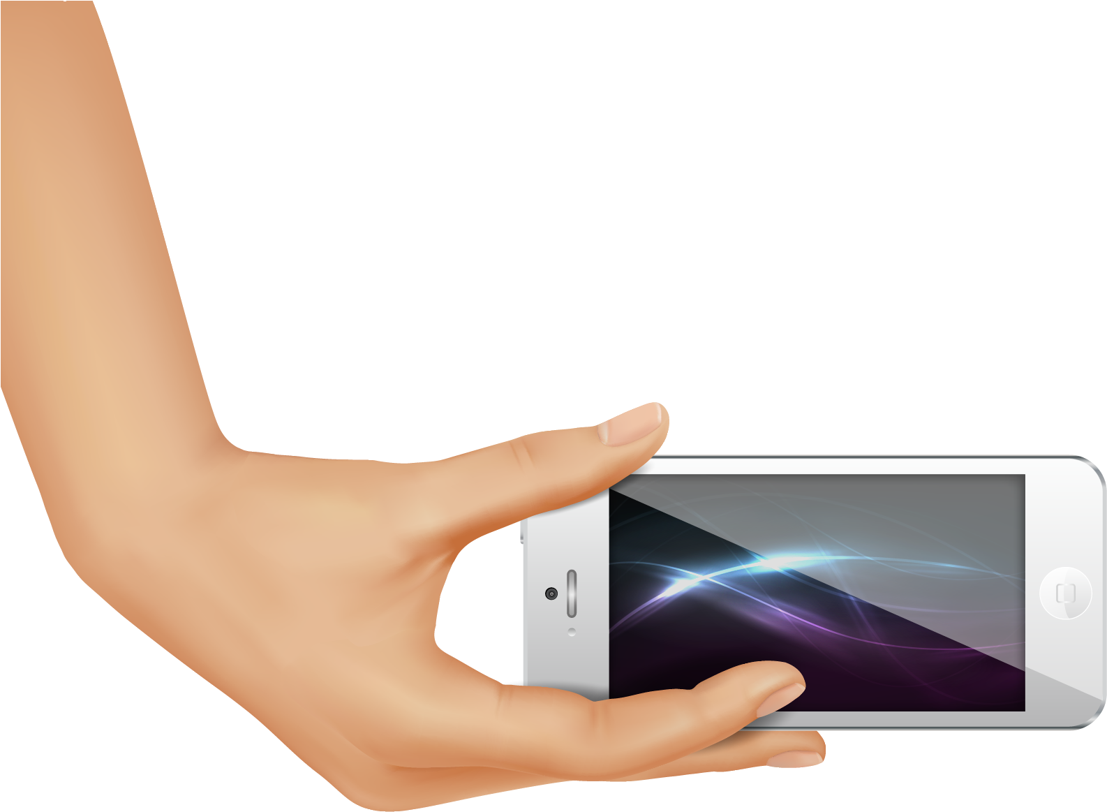 Smartphone Heldin Hand PNG image