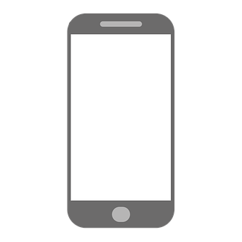 Smartphone Icon Blank Screen PNG image