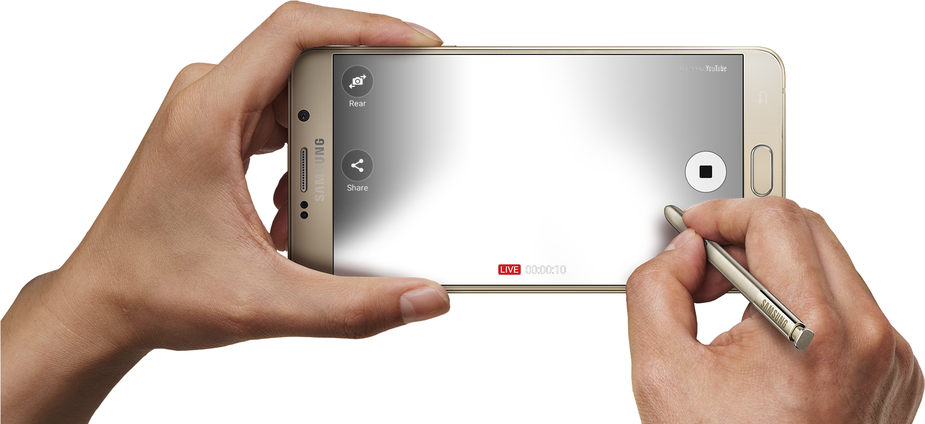 Smartphone Live Streaming Setup PNG image