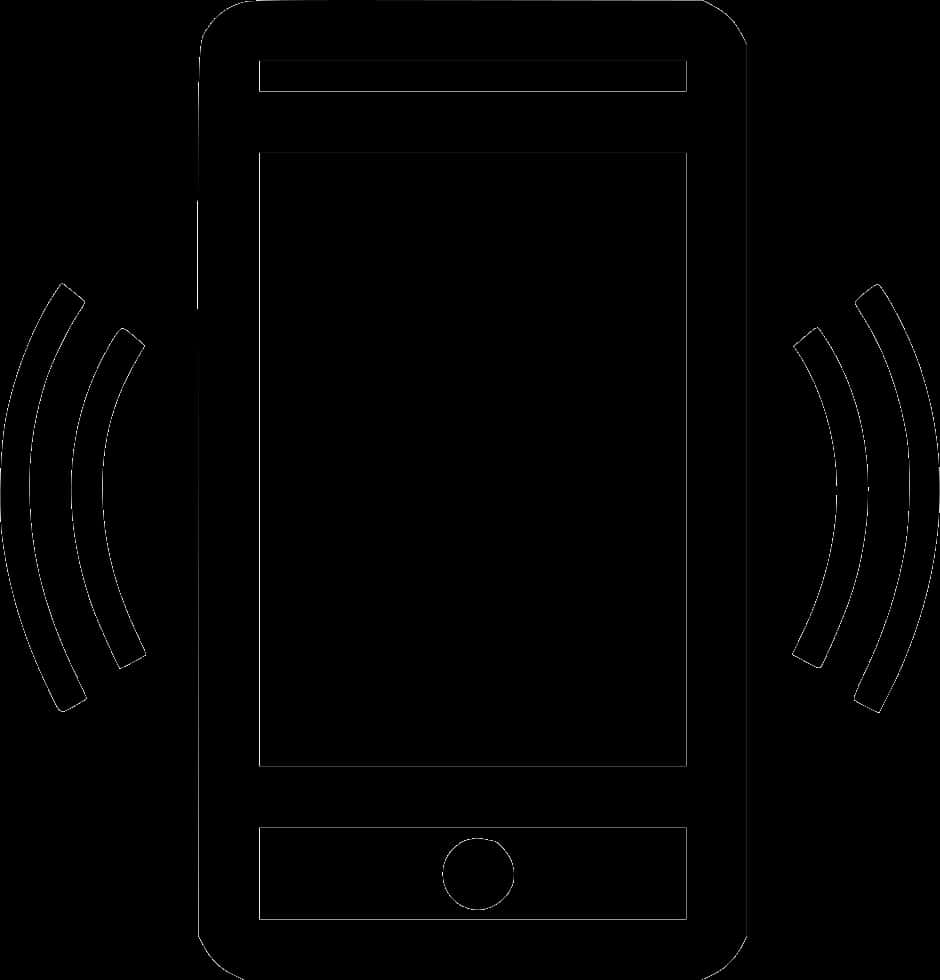 Smartphone Silhouette Ringing PNG image