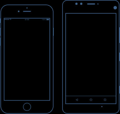 Smartphone Silhouettes Comparison PNG image