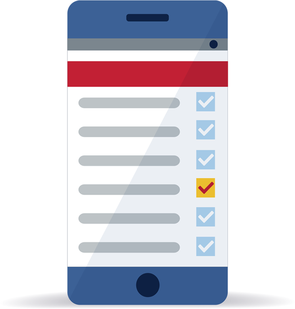 Smartphone To Do List Graphic PNG image