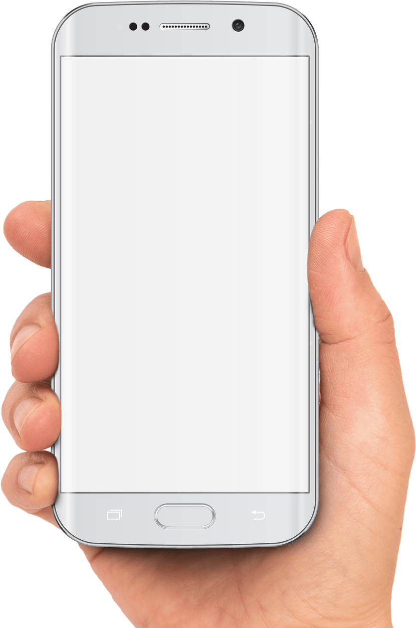 Smartphonein Hand Display PNG image