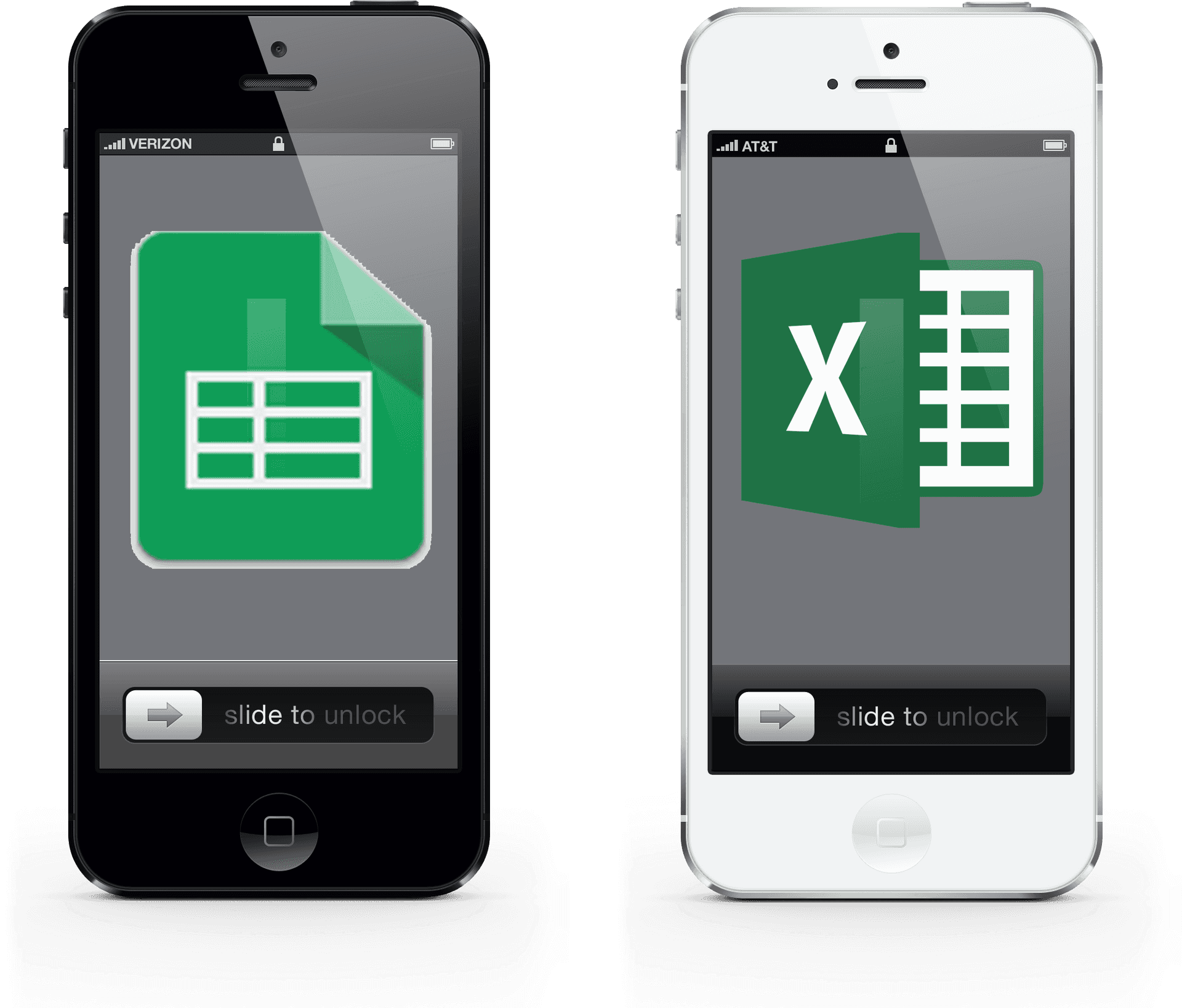 Smartphones_with_ Spreadsheet_ Apps PNG image
