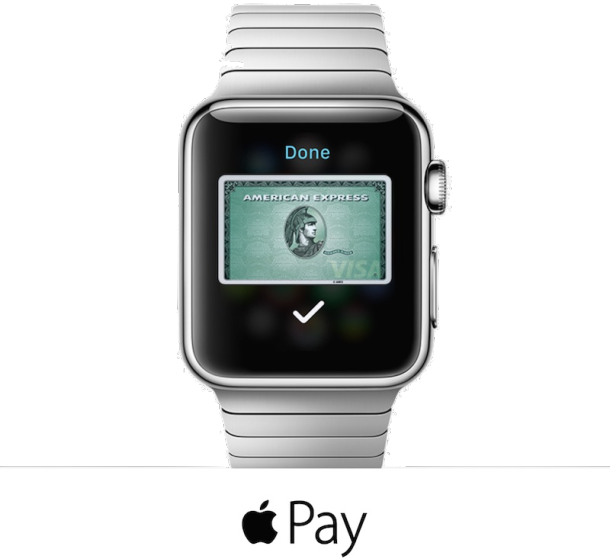 Smartwatch Apple Pay Transaction Completed PNG image