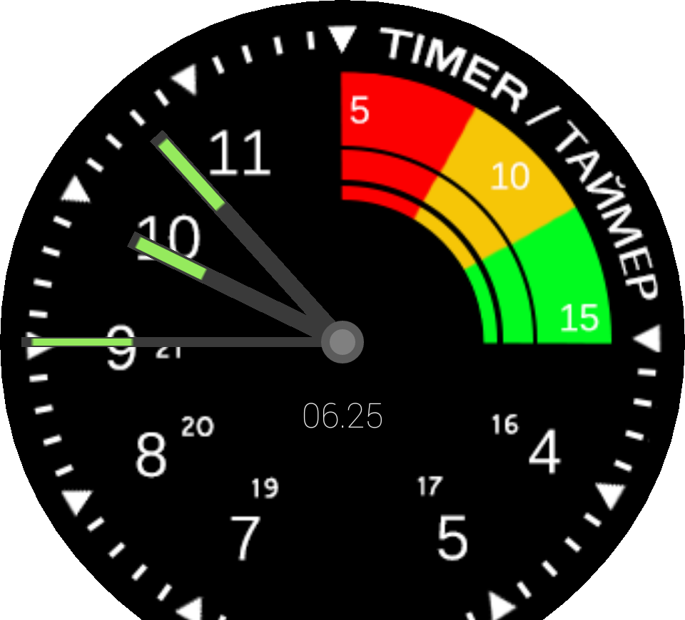 Smartwatch Timer Interface PNG image