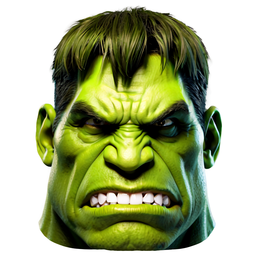 Smashing Hulk Face Png Glv34 PNG image