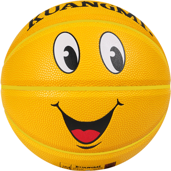 Smiley Face Basketball Design PNG image