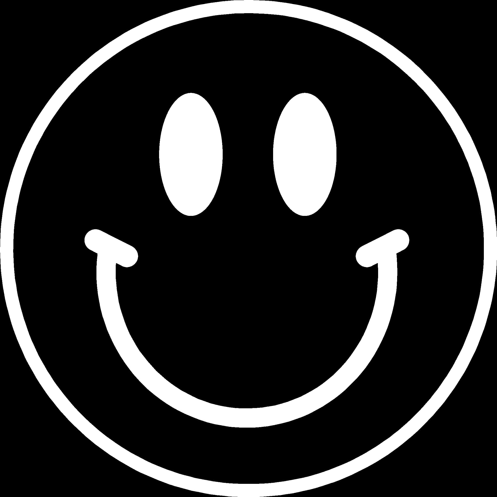 Smiley Face Icon Blackand White PNG image