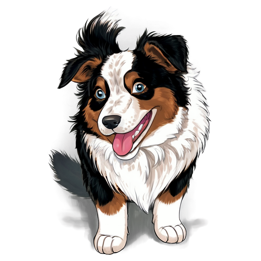 Smiling Australian Shepherd Png 06202024 PNG image